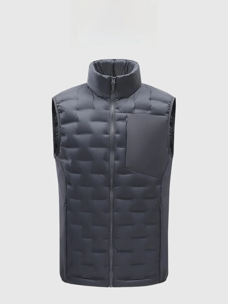 

Гольф Современный мужской пуховый жилет Зимний новый воротник-стойка Теплый дэт Внутренняя одежда Верхняя одежда M oulder Pad Нейлоновая ткань Автобус...