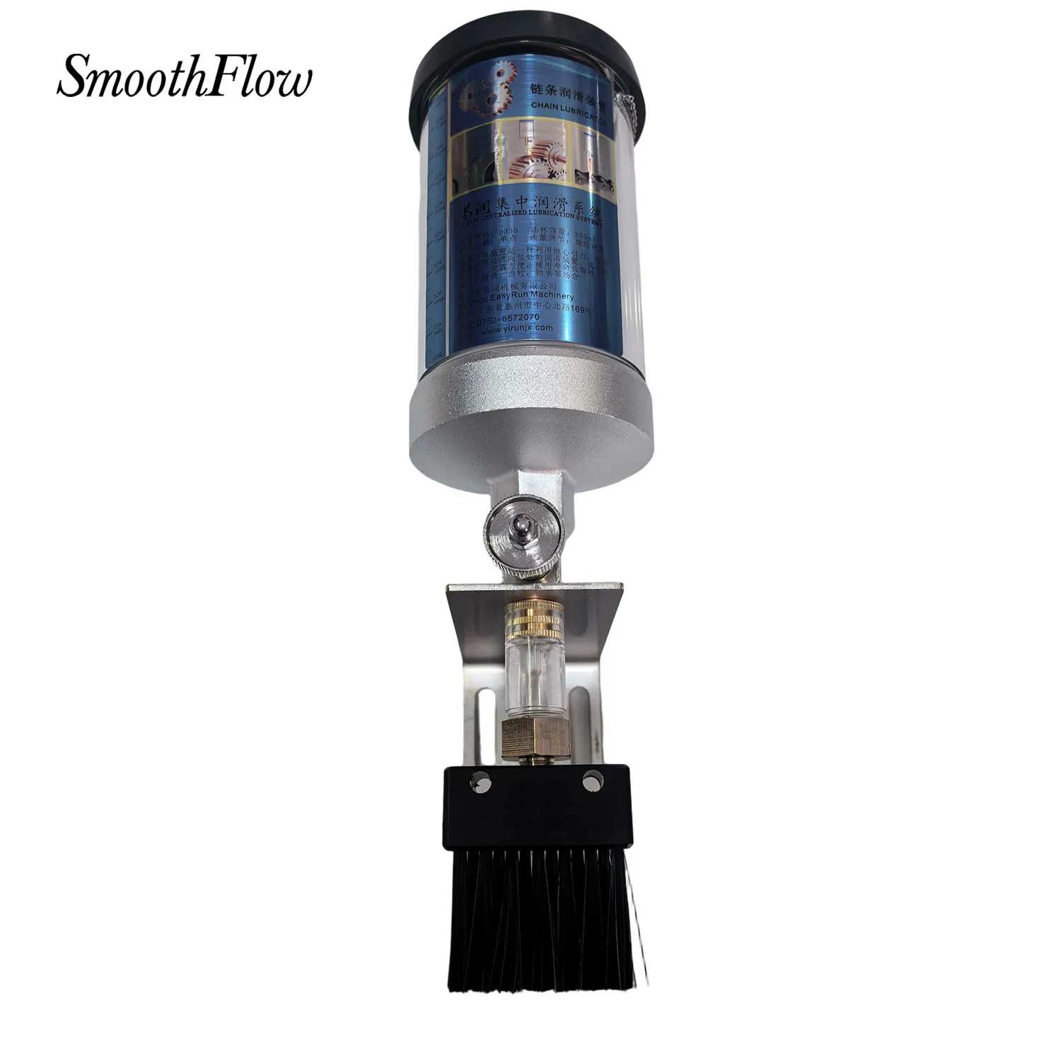 D350 Drip Feed Lubricator Complete Set 350ml Oil Cup 50mm Brush Stainless Bracket Sight Glass for CNC Guide Rail