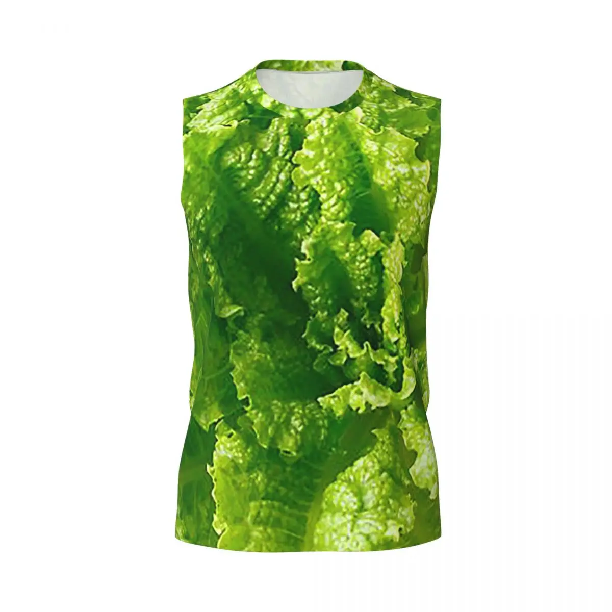 Lettuce Closeup Men Printed Sleeveless T-shirt Casual Hip Hop Street Style Beach Holiday Tank Tops