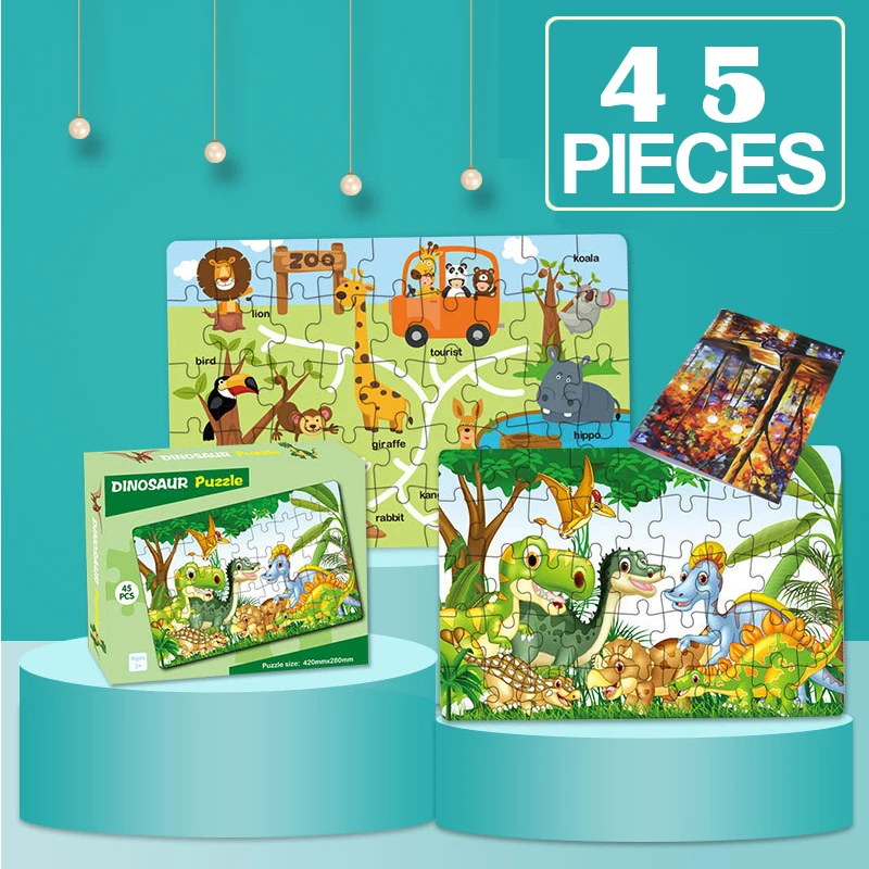 

Cartoon Animal House Color Box Jigsaw Puzzle Children's Early Education Enlightenment Educational Toys Game Gift P464