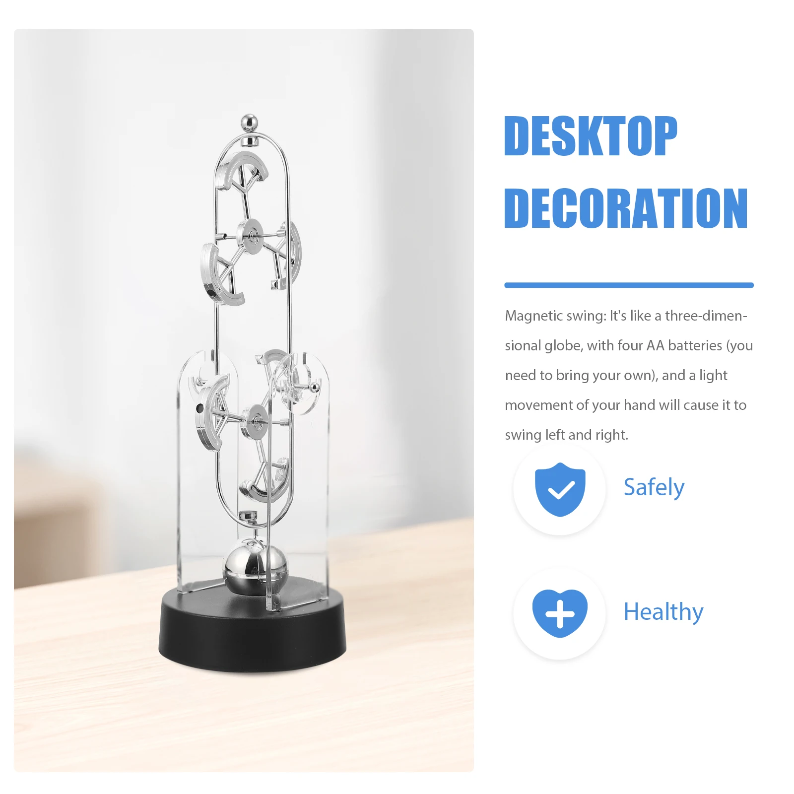 

Astrometer Ornaments Perpetual Motion Model Desktop Decoration Office Home Gift Science Toy for Kids Learning Space Theme Ring