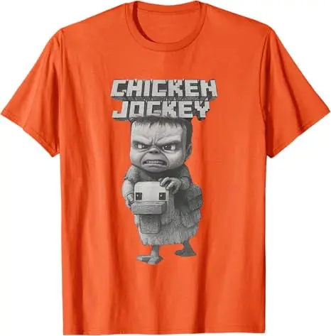 Chicken Jockey T-Shirt Humor Funny Video Gamer Graphic Outfit Short Sleeve Blouses Summer Fashion Sons Novelty Gift Saying Tee