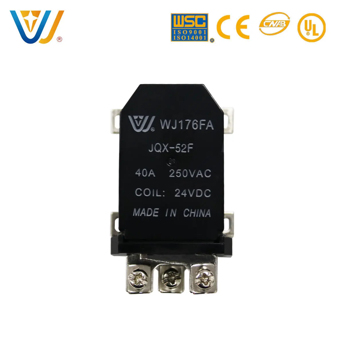 مرحل WJ176FA DPDT مع تحميل اتصال 40A 250VAC/28VDC، مناسب للآلات الصناعية والمعدات الكهربائية