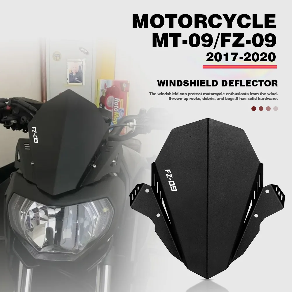 

Motorcycle FOR YAMAHA MT-09/FZ-09 2017 2018 2019 2020 Front Screen WindScreen Windshield Fairing Deflector Guard Accessories