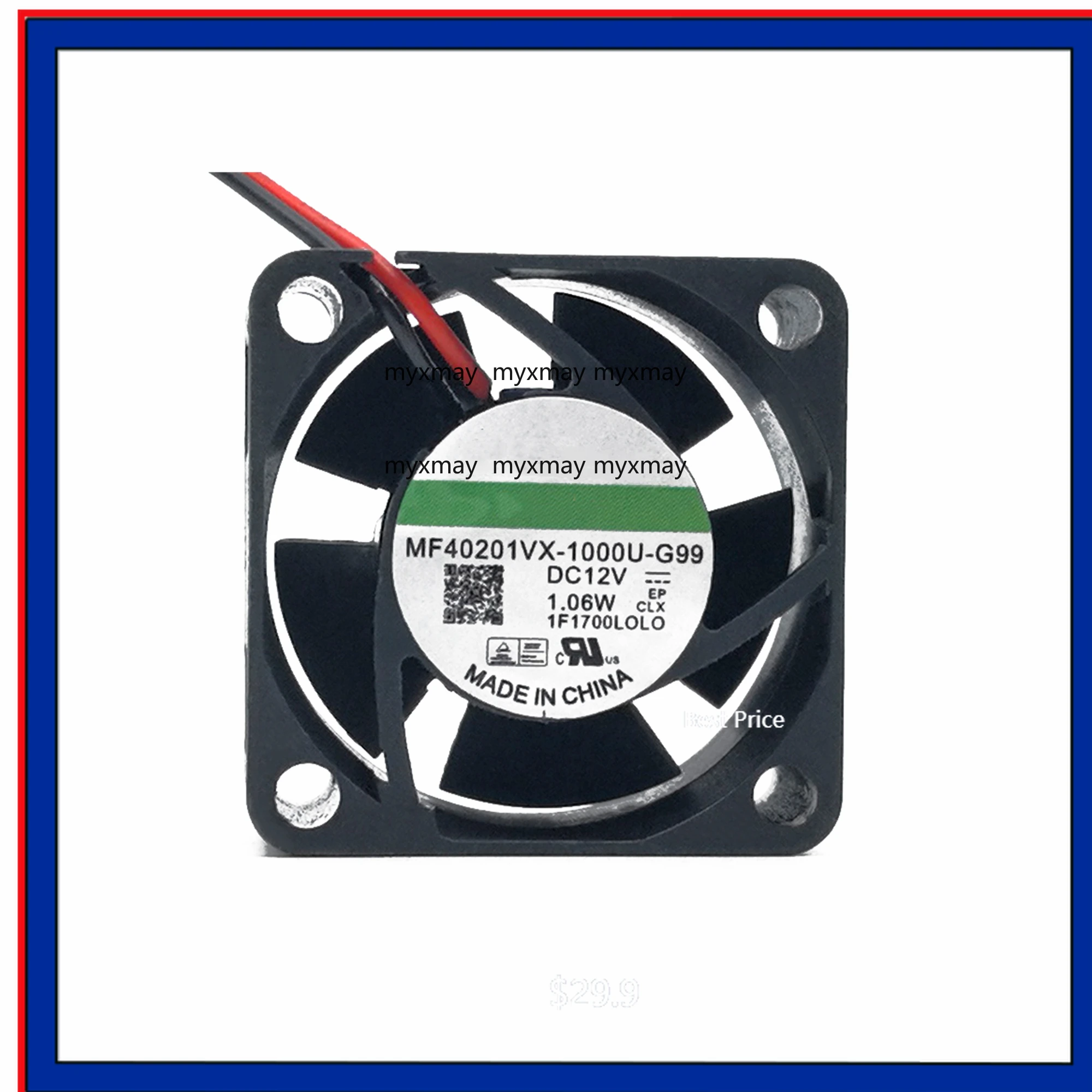 

Cooling Fan MF40201VX-1000U-G99 DC 12V 1.06W 4cm 4020 40X40X20MM 2-Wire XH2.54