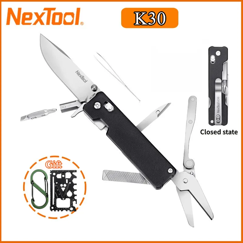 

NexTool Knight K30 EDC Pocket Knife 11 In 1 Multi-tool Outdoor Survival Folding Knife Mini Portable Folding Scissors Camping
