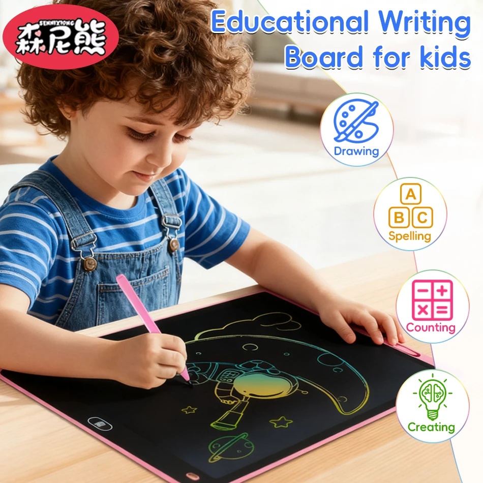 SENNIXIONG 8.5/10/12/16 CALOWY LCD Tablet do Rysowania, Pisania i Malowania, Zabawka Edukacyjna dla Dzieci, Prezent na Święta