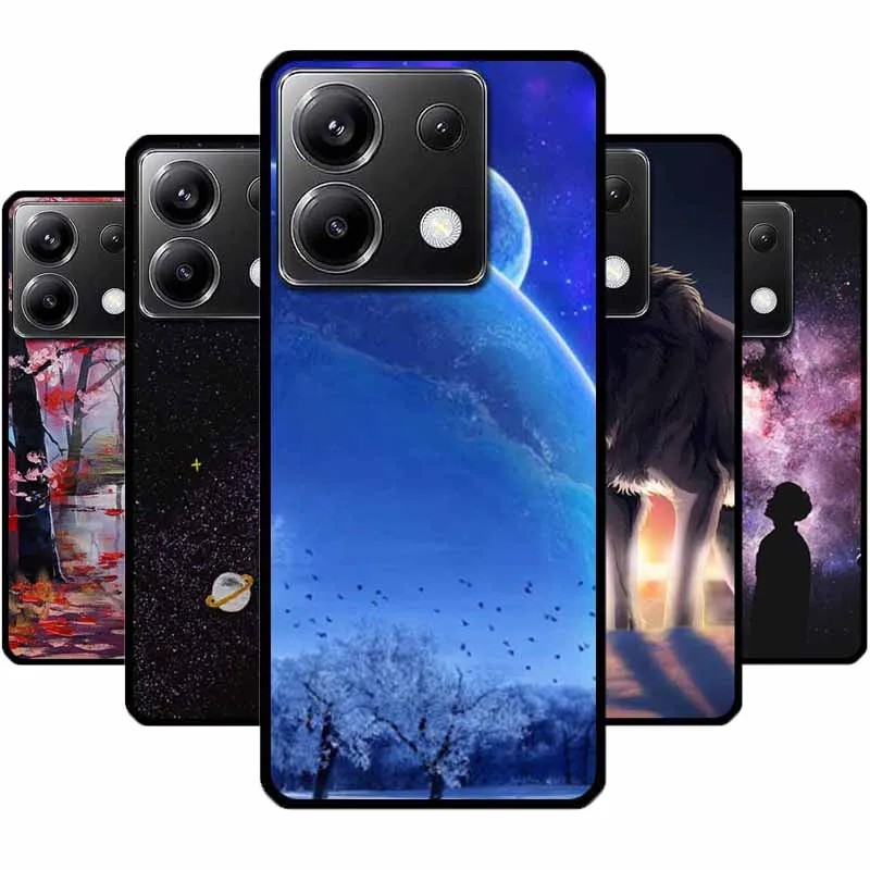 Cool Silicone Cover for Xiaomi Poco X6 5G Case Printed Fashion Soft Back Cover for Xiaomi PocoX6 Case Protective Tiger Shells