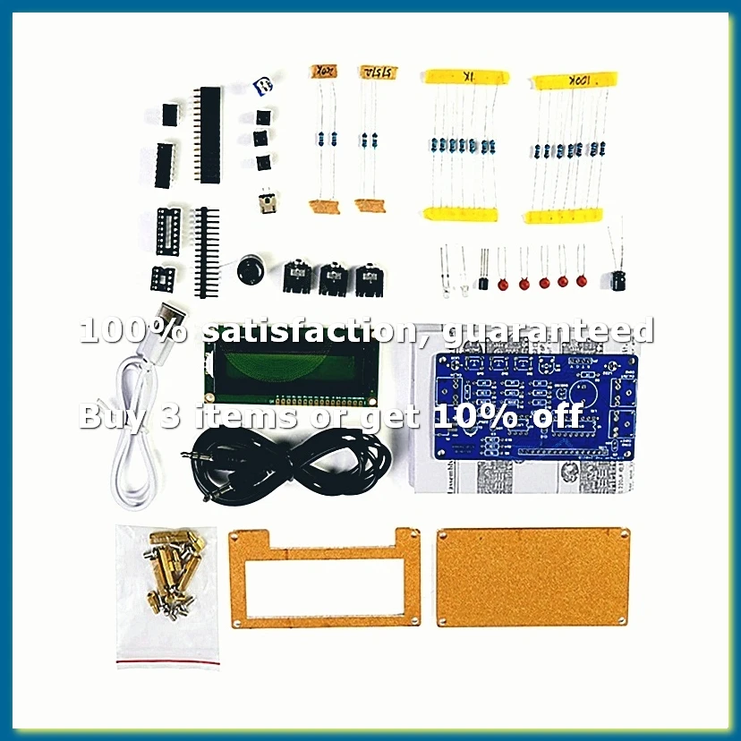 CW Morse Code Decoder DIY Kit CW Trainer Morse Code Decoder DIY Electronic Component Kit with Digital LCD-DTB3