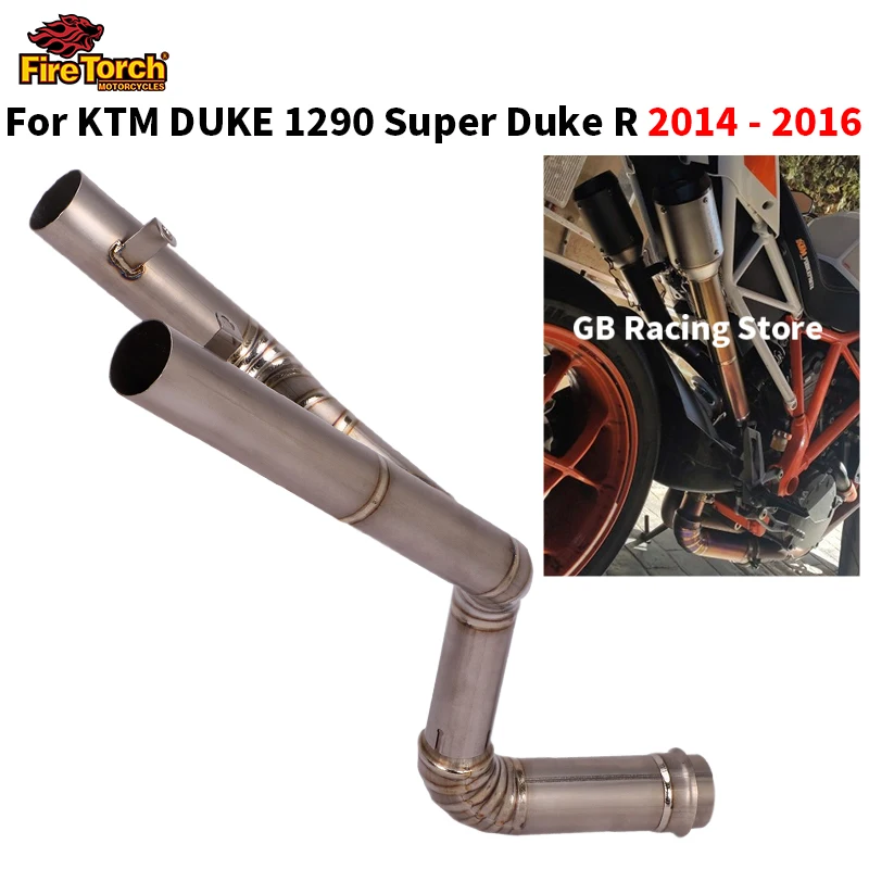 For DUKE1290 Super Duke 1290 R 2014 - 2016 Motorcycle Exhaust Escape Moto Modify Connection Titanium alloy Mid Link Pipe 60mm