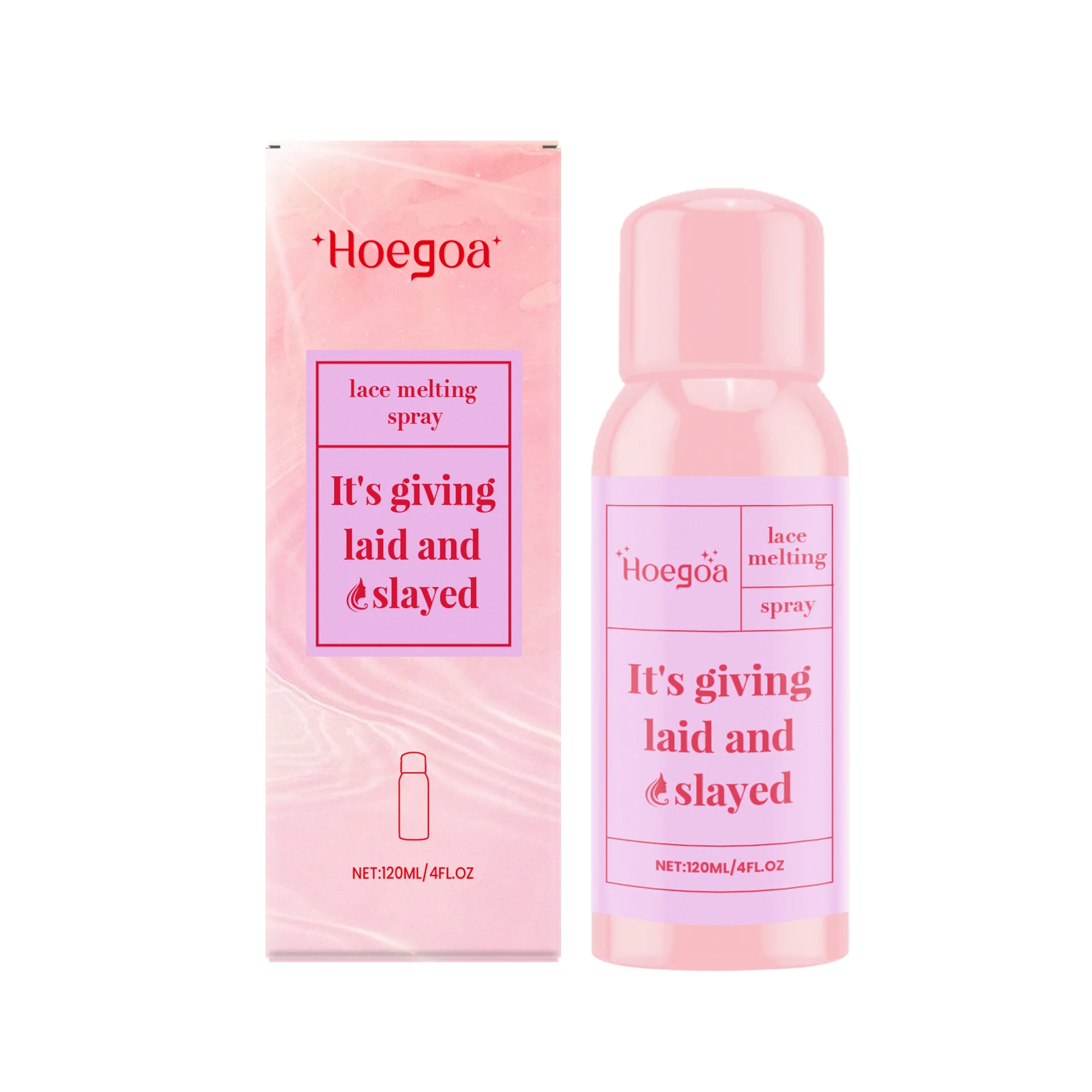 Hoegoa Lace Melting Spray Strong Hold Wig Adhesive Spray Invisible Lace Finish Easy Clean No Residue Suitable For All Wig Types
