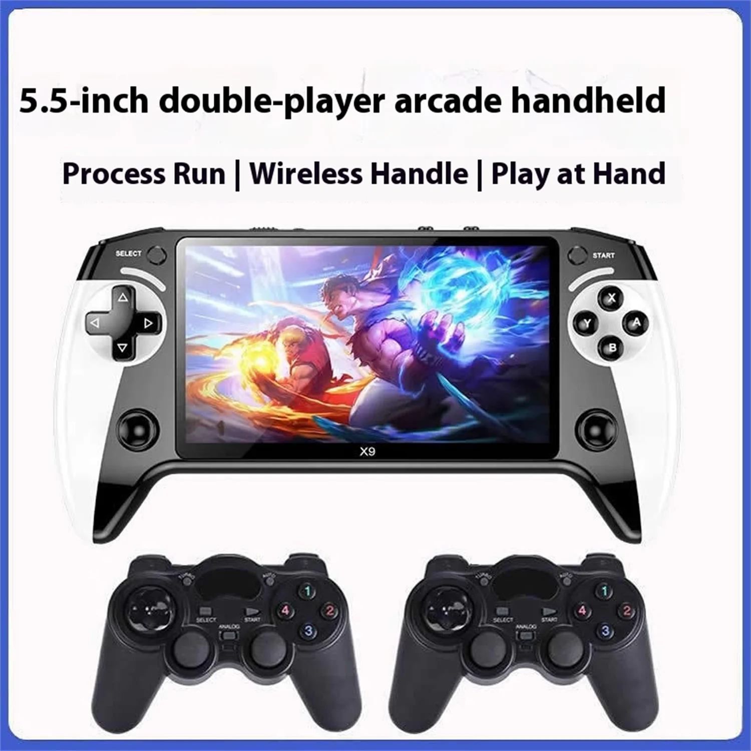 

X9 arcade game console handheld simulator 5.5-inch dual wireless controller GBA game X20