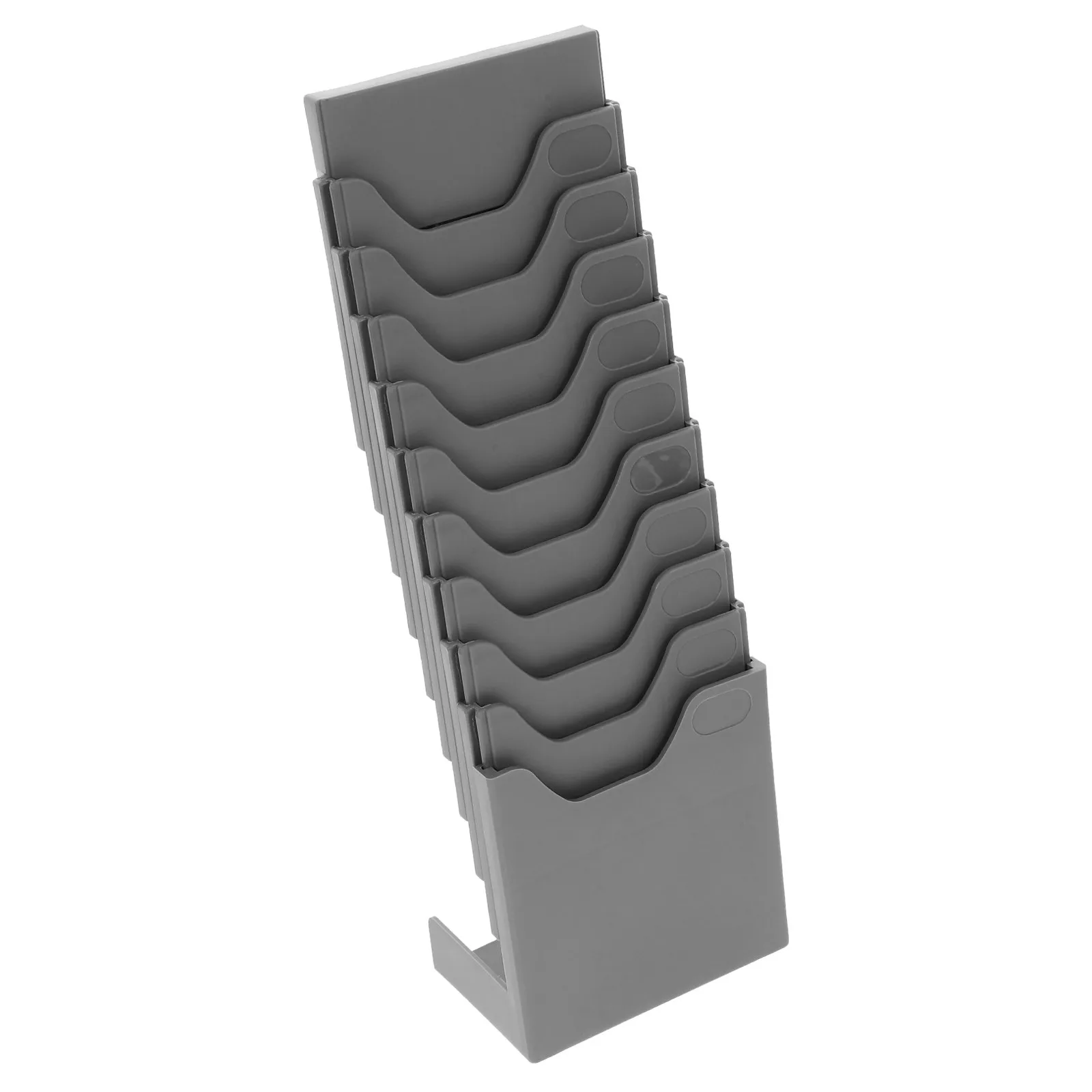 Free Standing Plastic Card Holder Retractable Time Cards Storage Rack for Warehouse Attendance Material Cards Organizer Office