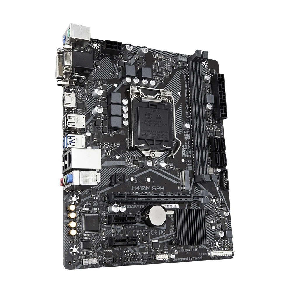 Gigabyte H410M S2H Motherboard Support LGA1200 i9-10900K i7-10700 i5-10400 CPU Intel H410 Chipset 2xDDR4 1xHDMI Micro ATX