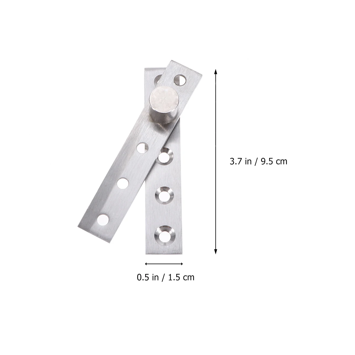 

2Pcs 360 Degree Rotating Door Pivot Stainless Steel Cabinet Hinges Safe Reliable for Furniture Doors Up Down Shaft Silver Size L