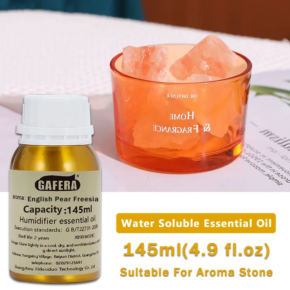 GAFERA 145ml (4.9 fl.oz) English Pear Freesia Essential Oils - For Aroma Stone & Aromatherapy Stone & Humidifier & Diffuser Wood