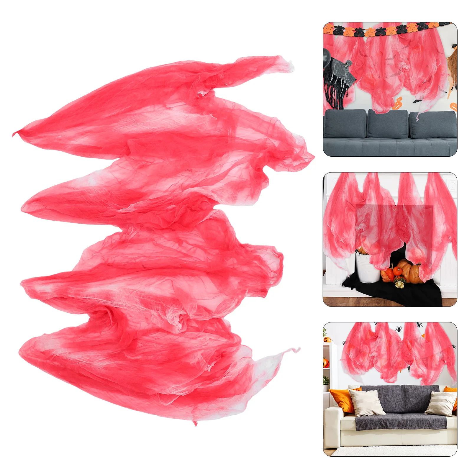 

Spooky Gauze Fabric for Halloween Decorations Indoor Outdoor Haunted House Party Drape Creepy Cloth Scary Atmosphere Decoration