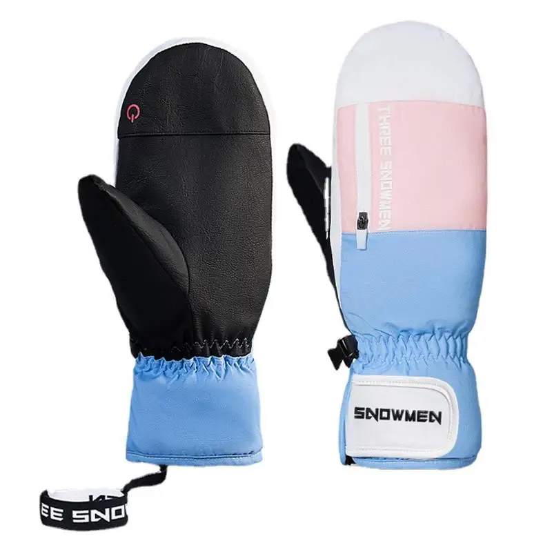 

Winter Warm Ski Gloves 2 Fingers Snowboard Gloves Snowmobile Winter Skiing Mitten Windproof Waterproof Snow Gloves Unisex