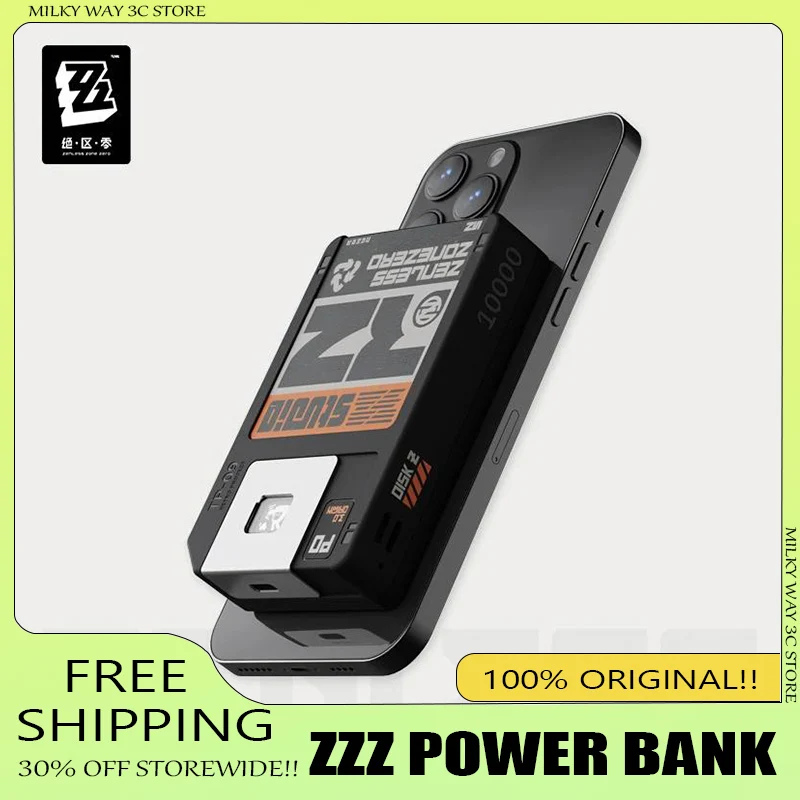 Zenless Zone Zero 10000mAh Magnetic Power Bank 22.5W Type-C Fast Charging Pc-V0 Portable Mobile External Battery for IPhone17pro