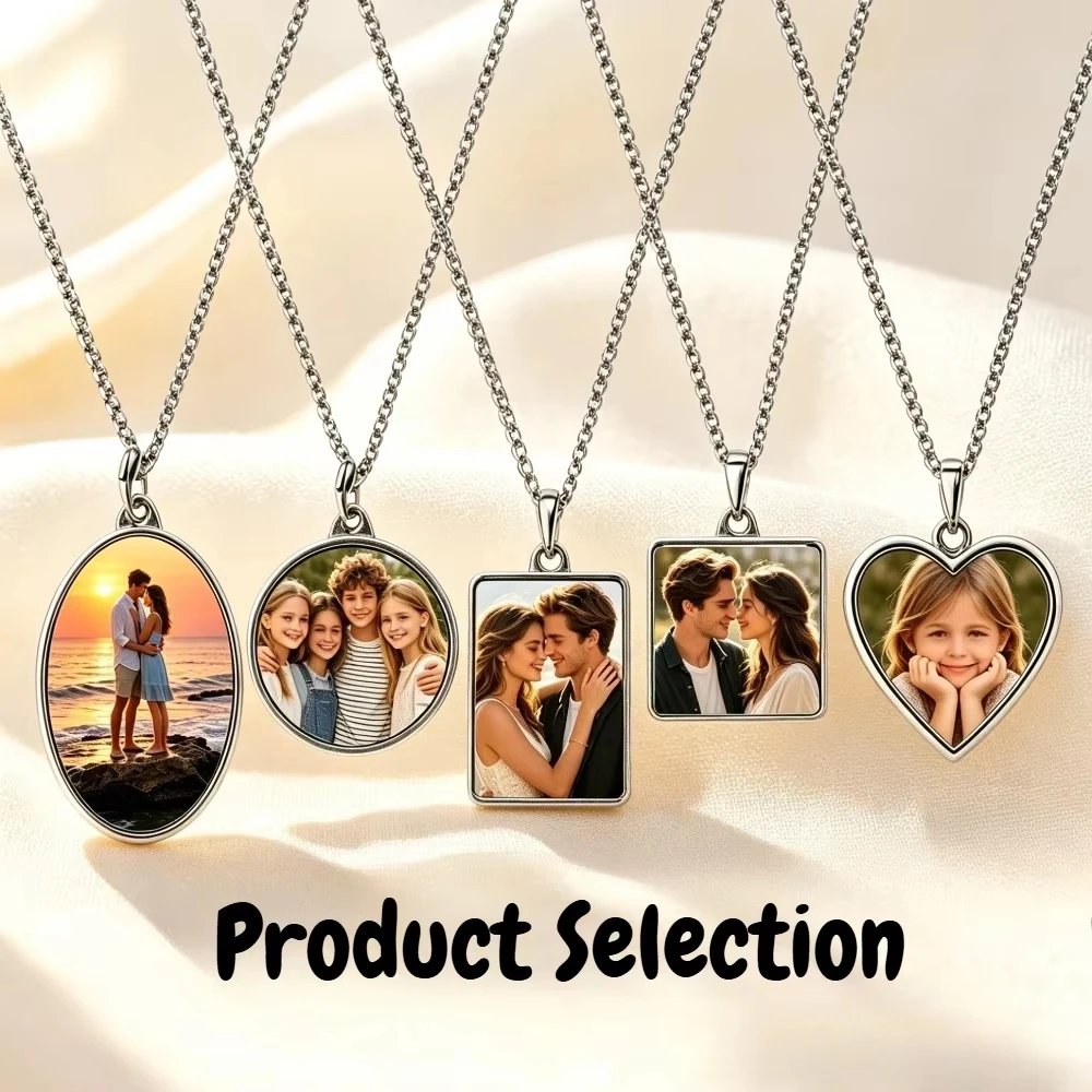 Body Jewelry Unique - สร้อยคอจี้รูปภาพ 2 รูปแบบสั่งทำพิเศษ เครื่องประดับที่ระลึกอันเป็นเอกลักษณ์ ของขวัญสุดโรแมนติกสำหรับสวมใส่ทุกวัน โอกาสวันเกิด