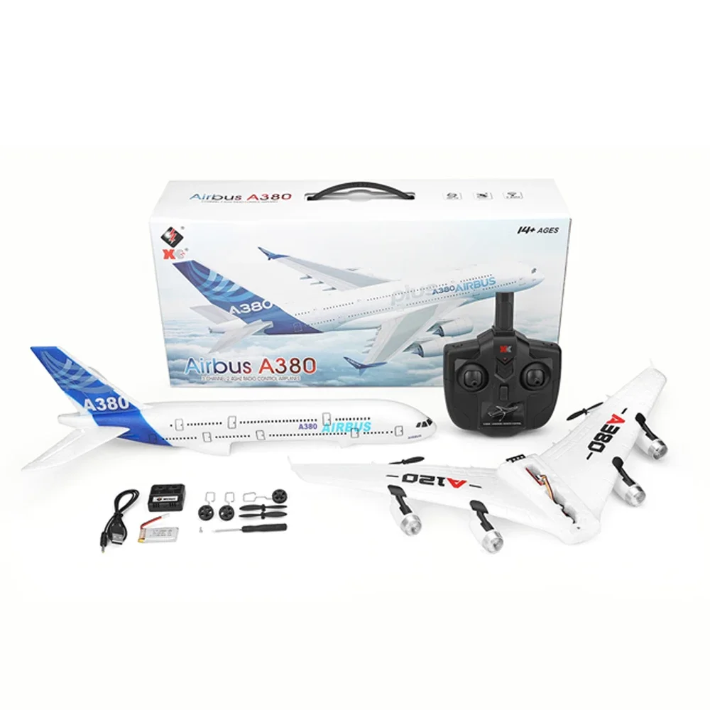 Wltoys Xk A120 Airbus A380 Flugzeug Spielzeug 2,4G 3Ch Rc Flugzeug Starrflügel Flugzeug Outdoor Spielzeug Drone A120-A380 Rc Flugzeug Spielzeug segelflugzeug