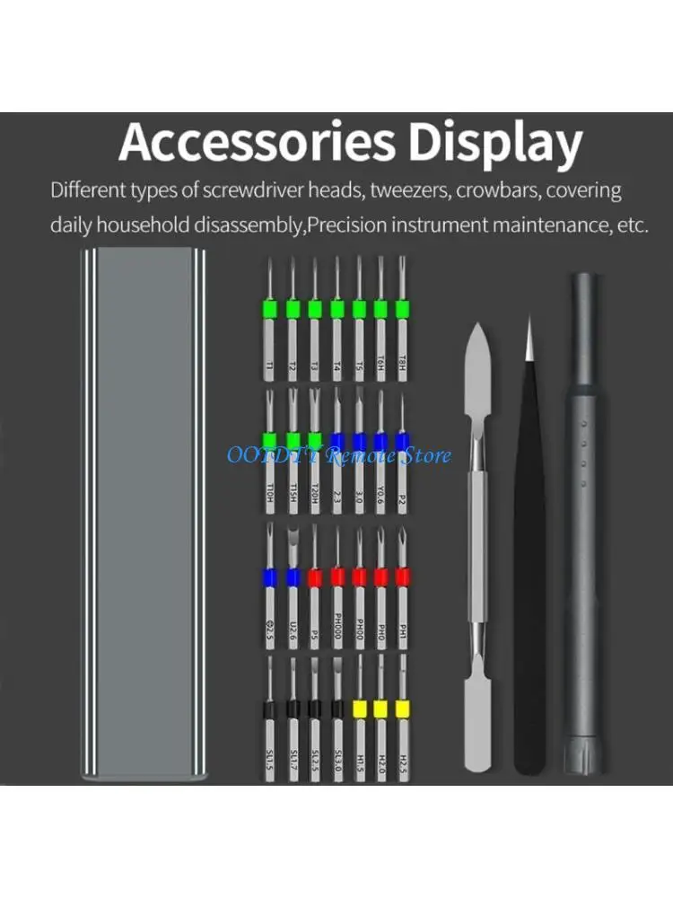 Precise Crafted 31 in 1 Electronics Maintenance Disassembly Set Suitable for Various Gadget Repair Needs