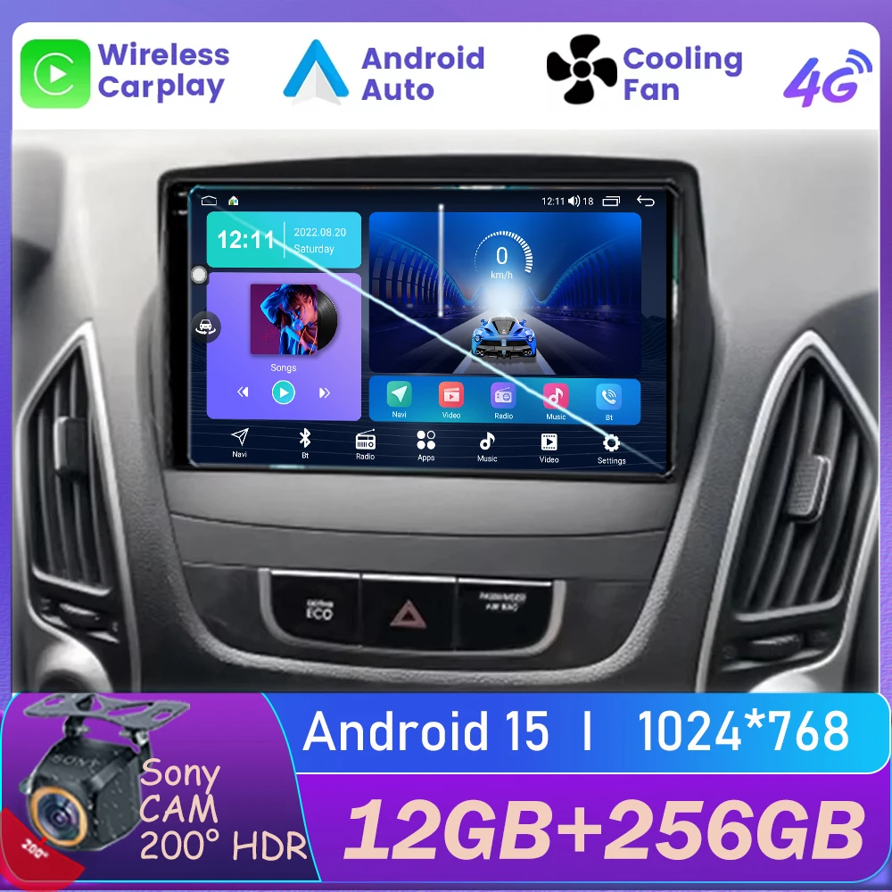 

Android 15 WIFI 4G Carplay DSP Car Radio For Hyundai Tucson 2 LM IX35 2009 2010 2011 2012 2013 2014 2015 Multimedia Player GPS