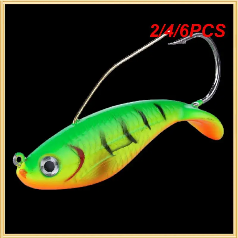 

2/4/6PCS Single Hook Luya Bait Flexible Lake Sea Fishing Nickel Fishing Tackle Simulation Fishing Gear Fishing Lure Wobblers