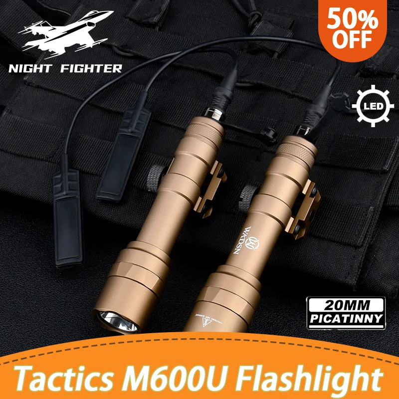 

Tactics Scout Light SureFir M600 M600U/M600B Airsoft Dual Pressure Switch AR15 Rifle Weapon Flashlight Fit 20mm Rail Hunting Sp