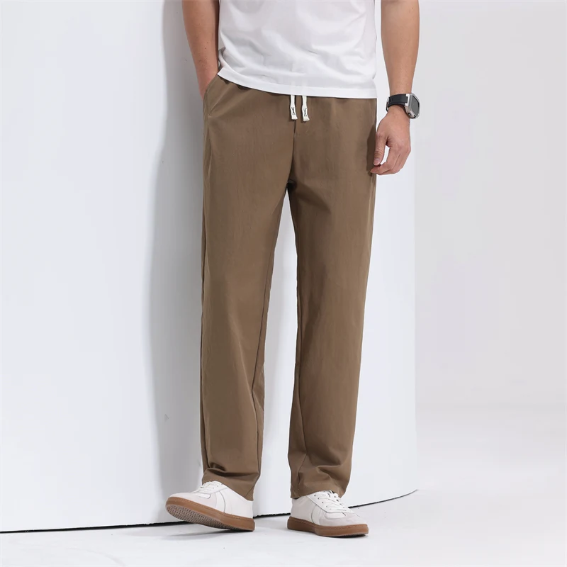 

Lightweight Breathable Faionable High-end Sports Pants Spring Summer Thin Elastic Casual Trousers Trendy Men Pants