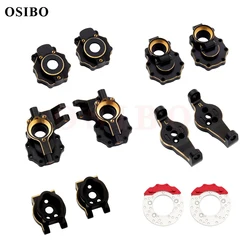 TRX-4 Portal Axle Housing Brass Weight Upgrade Parts Black Electrophoresis for 1/10 RC Crawler Car Traxxas TRX4 TRX6