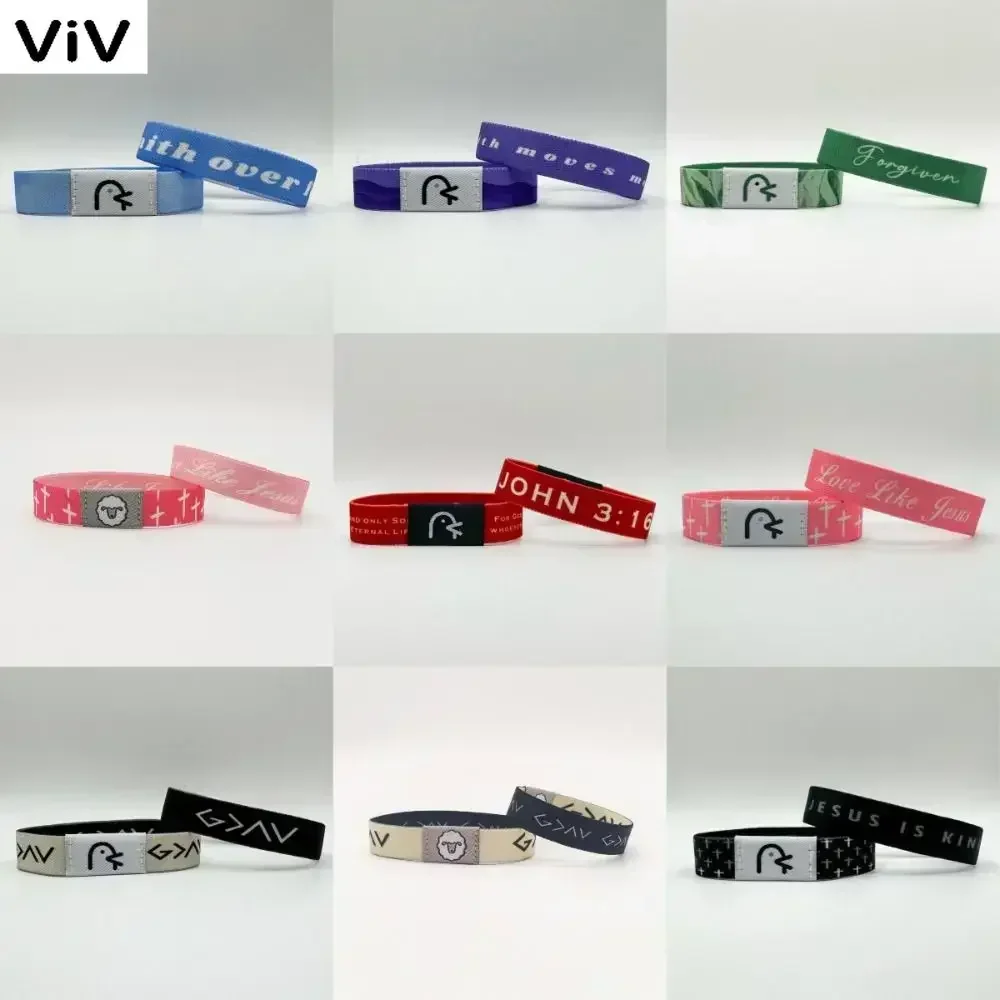 100pcs Pink Wearable Bible Bracelet with Nfc Religious Jewelry Gifts Christian Daily Bibleverse Bracelet Bible Verses Wristbands