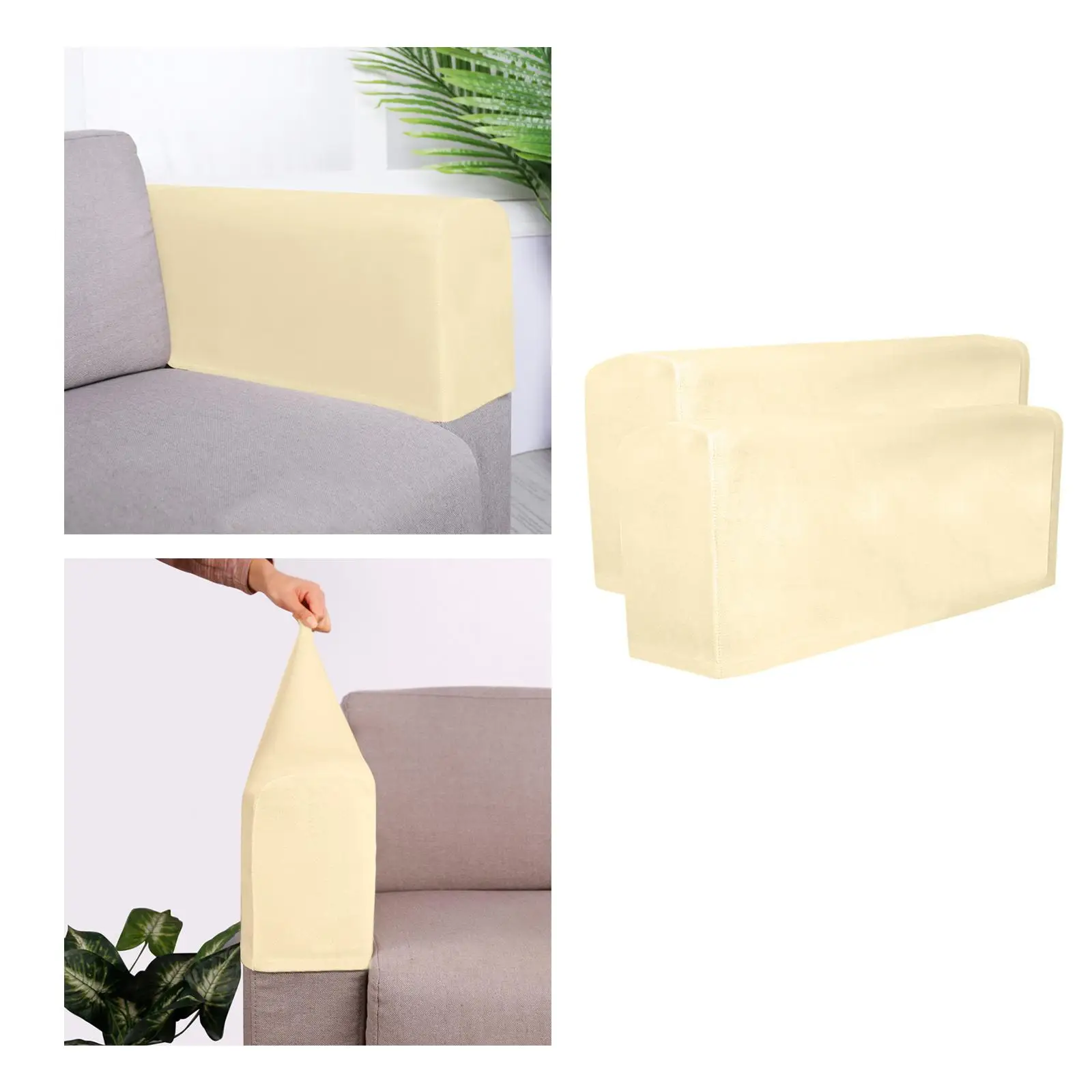Funda para reposabrazos de sofá, Protector estirable, antideslizante, 2 uds.