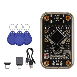 Chameleon Ultra Contactless Smart Card Emulator RFID Smart Chip Reader+3Xuid Keychain Compliant To NFC Read Writer