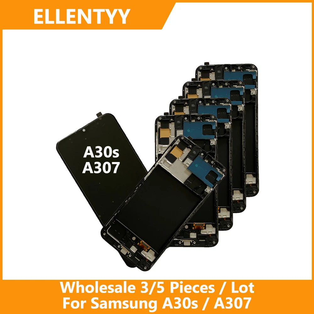 

Оптовая продажа, 3/5 шт./лот, высокое качество для Samsung A30s A307 A307F, ЖК-дисплей с сенсорным дигитайзером