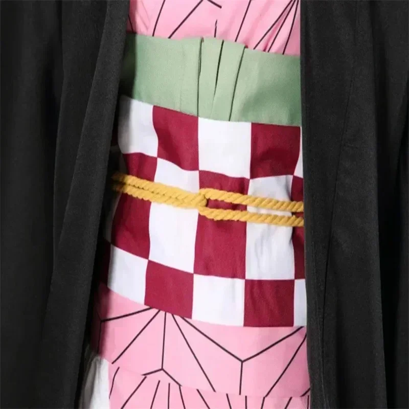 CosplayAnime Nezuko Cosplay Kamado Nezuko Cosplay Costume Nezuko Wig Props Uniform For Adult Kids Halloween Carnival Party Comic