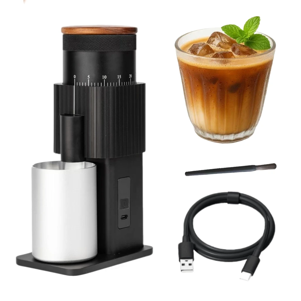 

Coffee Grinder Electric Coffee Grinder Coffee Bean Grinder USB Rechargeable Burr Mill for Home Kitchen Thanksgiving Christmas