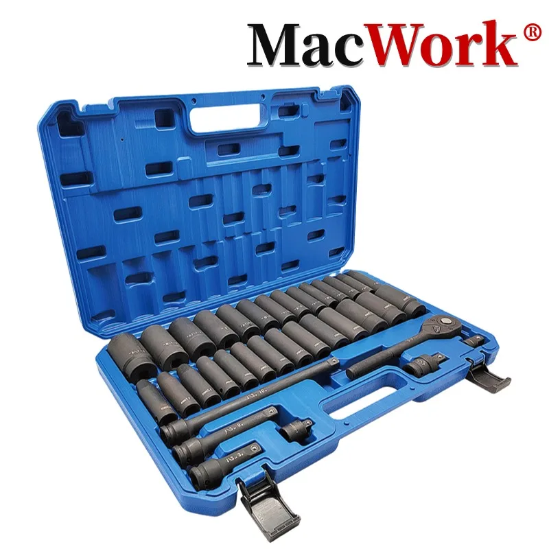 

35 Pcs 1/2" Drive Impact Socket Set Toughbuilt Socket Wrench Set with 72 Teeth Ratchet Wrench Cr-V Steel SAE Metric Deep Socket