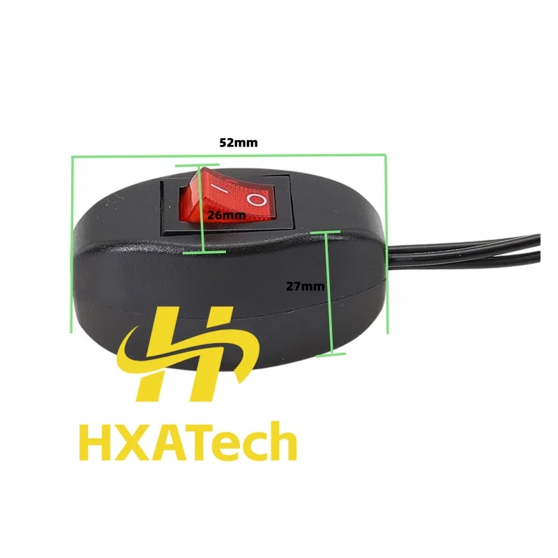 HXATech- ATX 24PIN Power Starter Socket Switch with red light No need to Connect motherboard for Computer Water cooling test