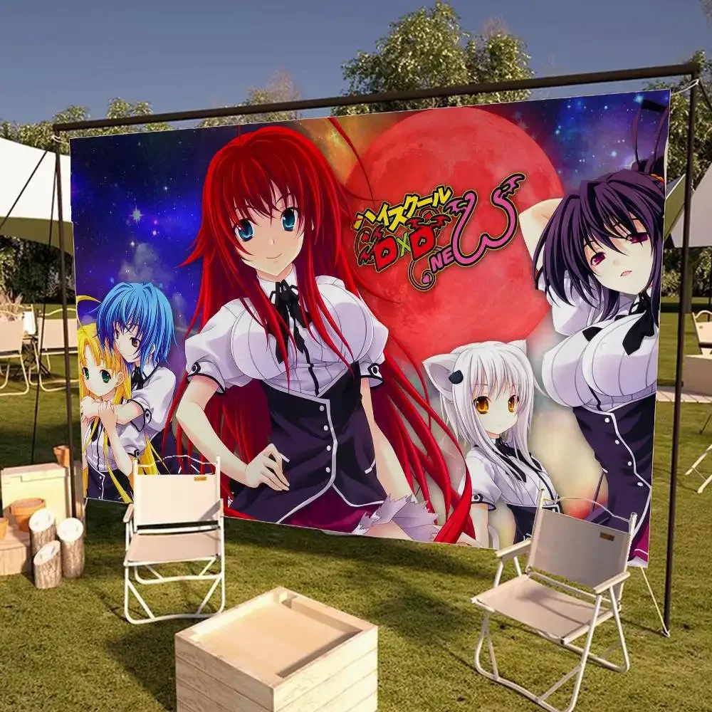 High School D×D Sexy Anime Cartoon Flag Art Science Fiction Room Home Decor Wall Hanging Home Decor Banner