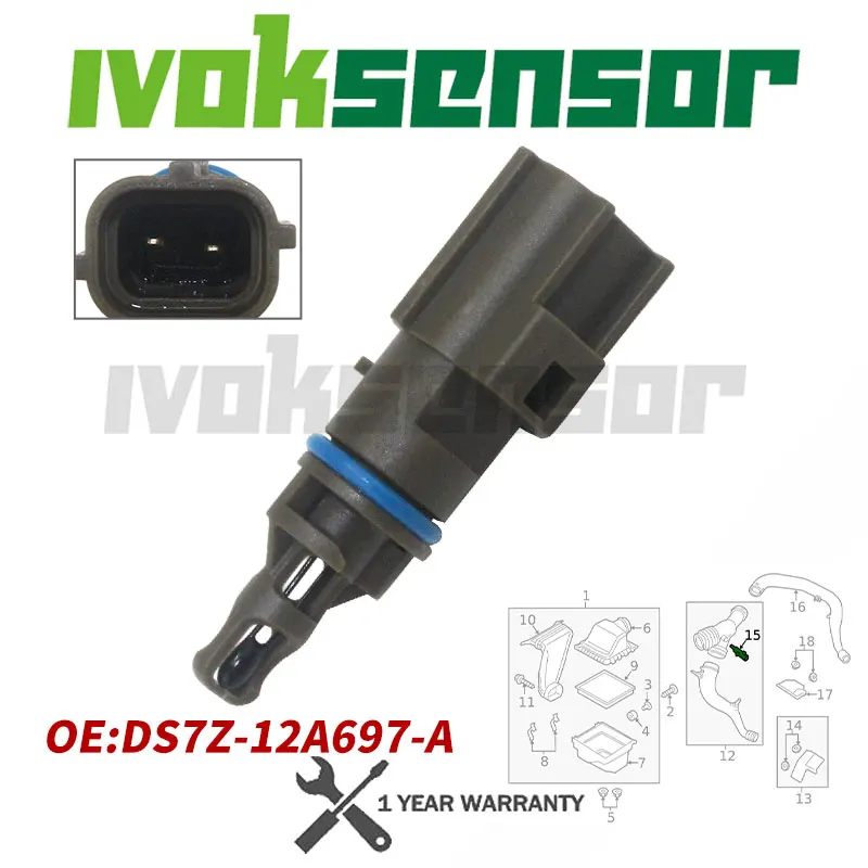 

DS7Z12A697A Engine Intake Manifold Temperature Sensor For Ford EcoSport Edge Escape Explorer F-150 Lincoln MKC MKT DS7Z-12A697-A