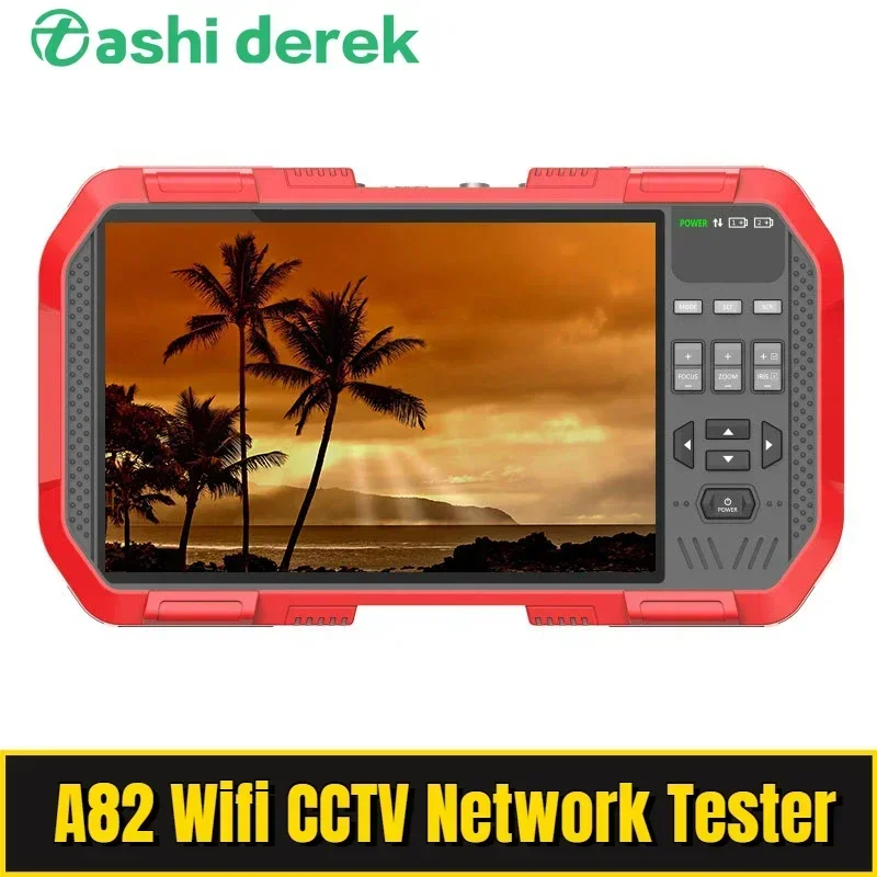 A82 7 Inch H.265  Wifi CCTV Network Tester 4K HD IP TVI CVI AHD CVBS CCTV Camera Tester Monitor TDR Cable Test Multimeter