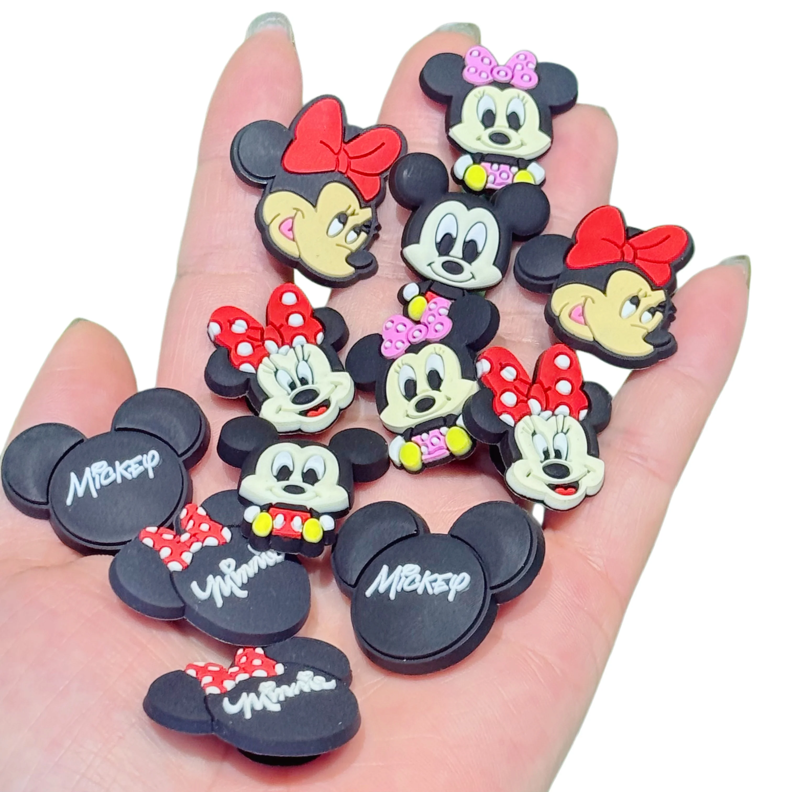 Mesuca 12-100Pcs Mixing Fashion Cartoons PVC Garden Shoe Decoration Buckle Clog Fit Bracelets Sandals Slipper Shoe Charms Gift