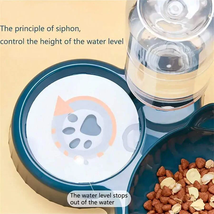 Cat Bowl Double Bowl Protects Cervical Spinee, Automatic Drinking Water, Prevents Overturning Food Bowl, Dog Bowl, Teddy Dog Bowl, Rice Bowl, Cat