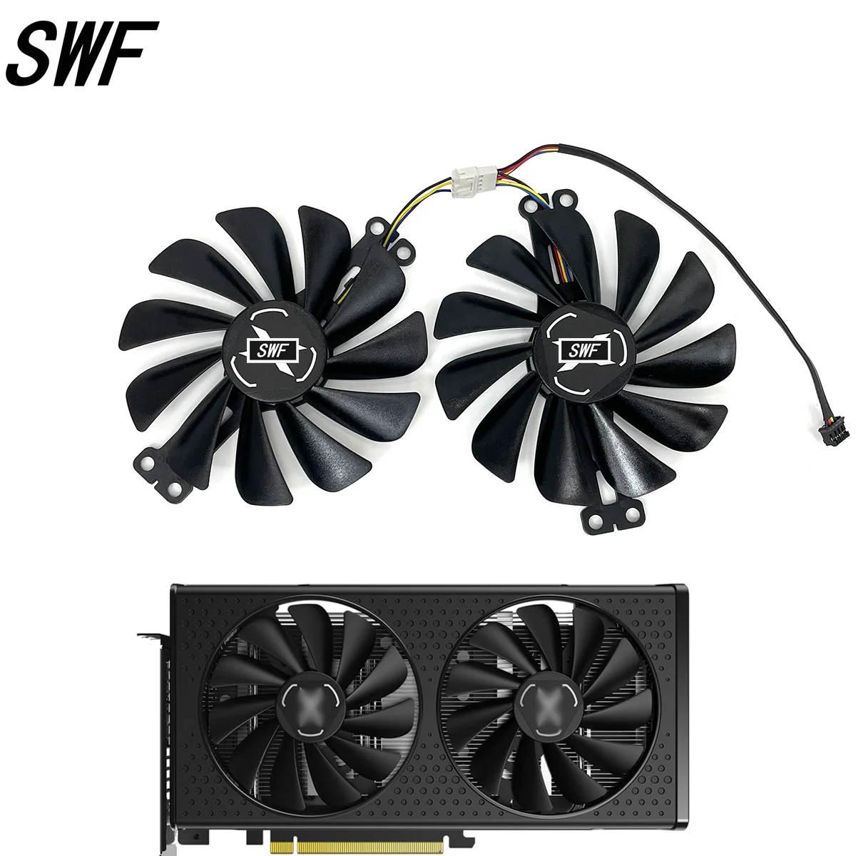 

95MM FY010010M12LPA FDC10U12S9-C RX6600 6600XT Graphics Card Fan For XFX Radeon RX 6600 XT Gaming Video Card Fan