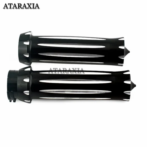 Imagen 2 del producto Empuñaduras de manillar de aluminio CNC para motocicleta de 1 ""y 25mm para Harley Touring Road King Glide Dyna Fatboy Softail Sportster XL