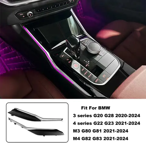 BMW 3 시리즈 i3 G20 G22 G80 G82 주변 조명 인테리어 몰딩 장식 스트립 용 센터 콘솔 안장 분위기 조명