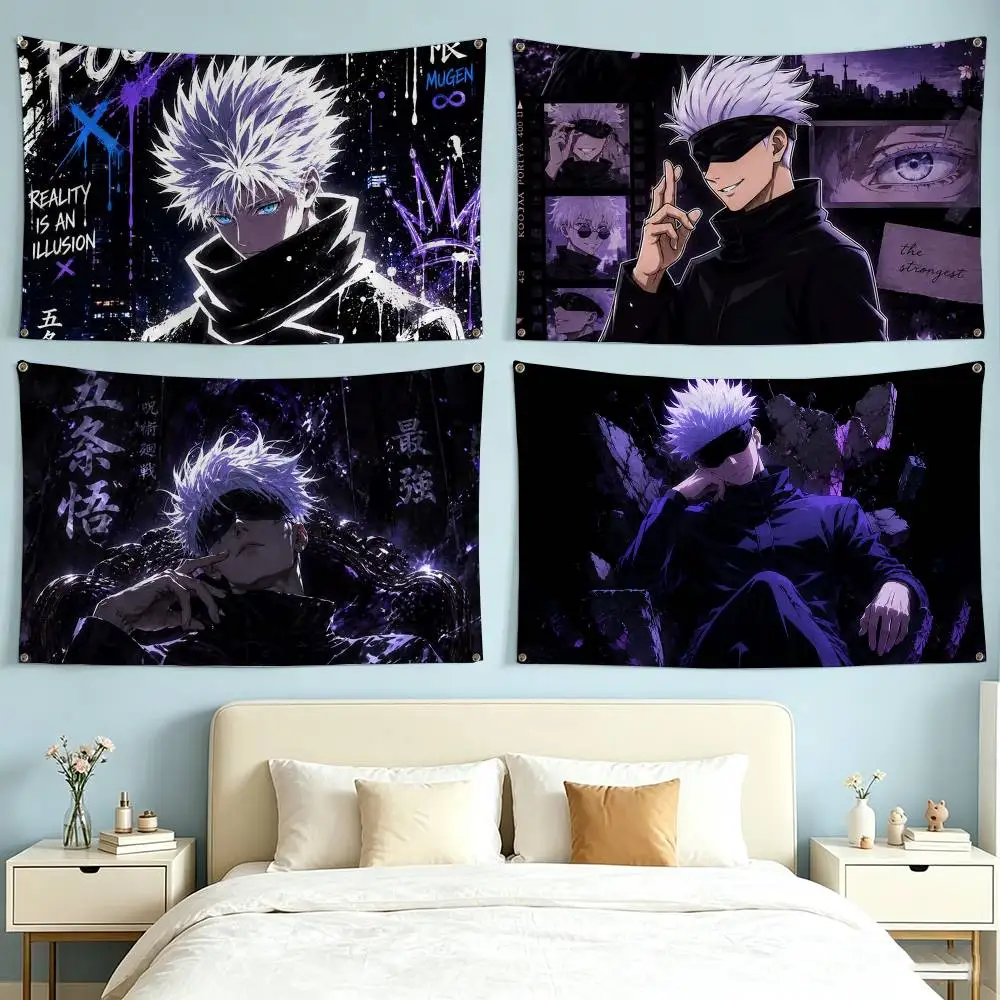 Anime J-Jujutsu Kaisen S-Satoru Gojo  Flag Suitable For Party Club Outdoor Interior Wall Decoration Banner Fans Gift