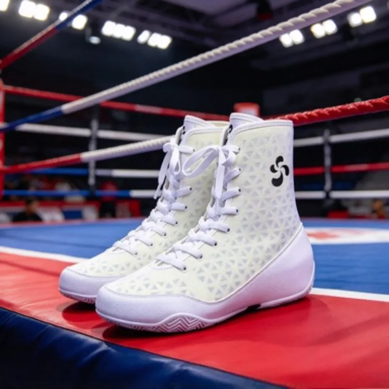 2026 New Luxury Wrestling Boots Men Non-Slip Men Boxing Sneakers Good Quality Men Fighting Shoes High Top Man Gym Training Shoe