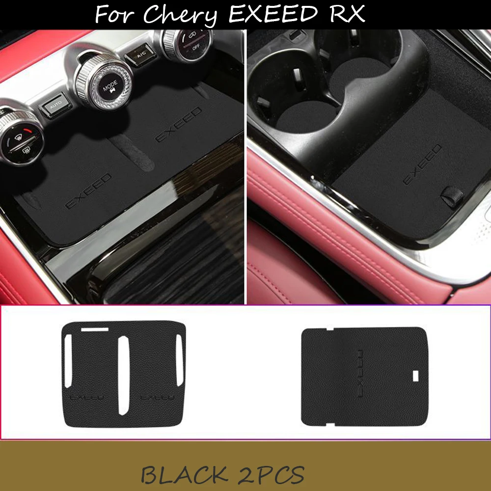 

For Chery EXEED RX 2023 2024 Car Central Control Cup Leather Protective Pad Interior Storage Central control Pad Accessories